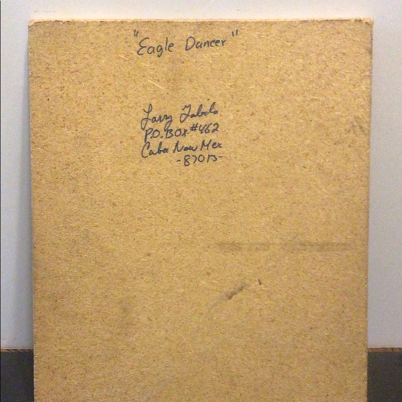 Vintage 12x10in Native Eagle Dancer Artwork - Picture 3 of 4